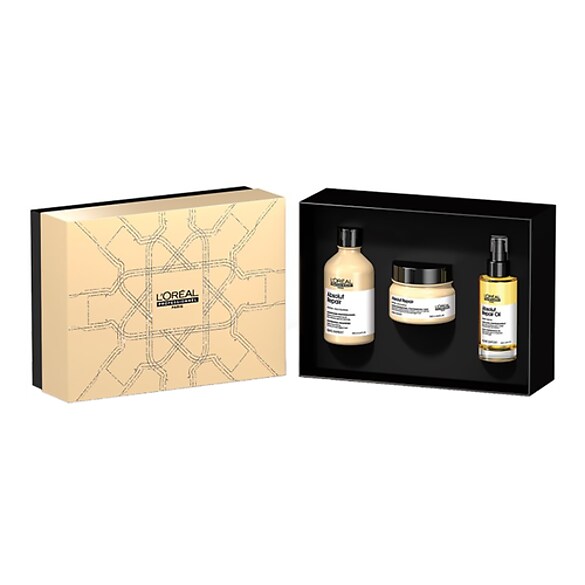 Absolut Repair - Coffret trio shampoing, masque et huile pour cheveux abîmés, L'Oréal Professionnel
